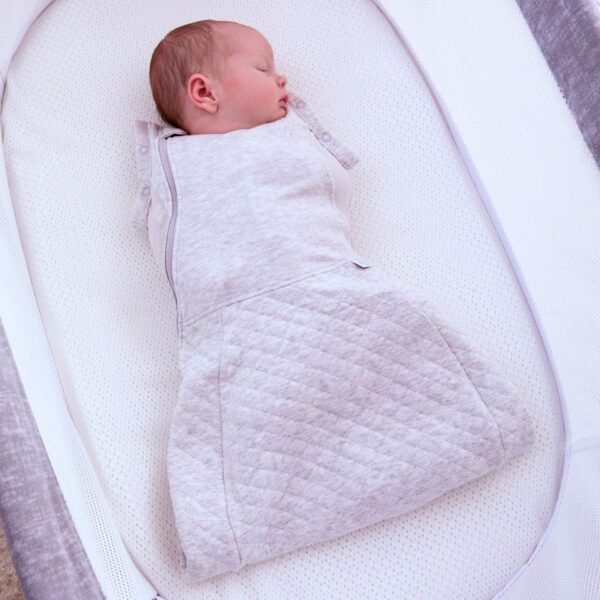 Swaddle to Sleep Bag 0-4M Grey 0.5Tog - Image 2