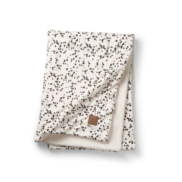 Elodie Pearl Velvet Blanket Dalmation Dots