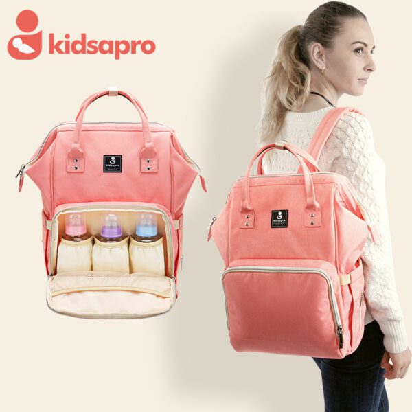 Kidsapro Diaper Bag Backpack Cherry Pink - Image 5