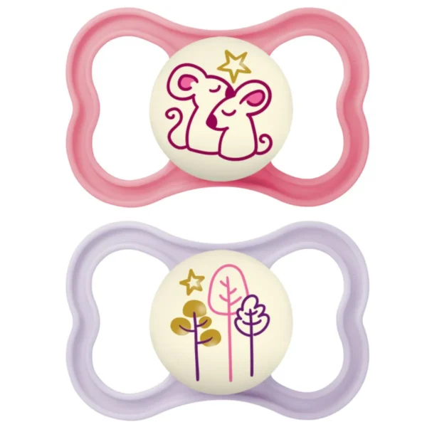 MAM Air Night Soother 16M+ Girl 2pk