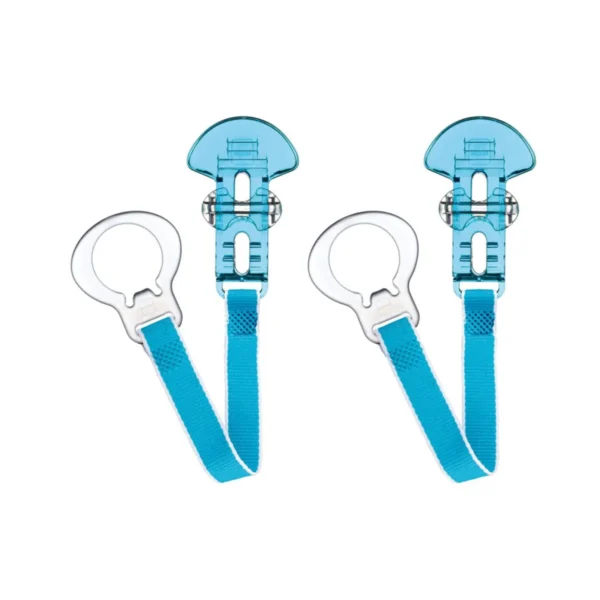 MAM Soother Clip Plain 2pk Boy