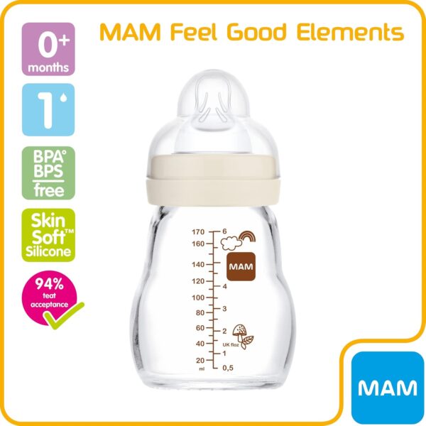 MAM Glass Bottle 170ml Unisex - Image 2