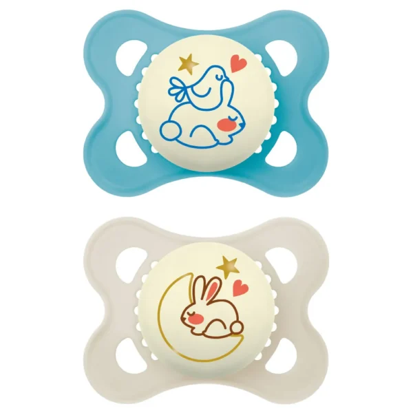 MAM Original Night Soother 2-6M Boy 2pk