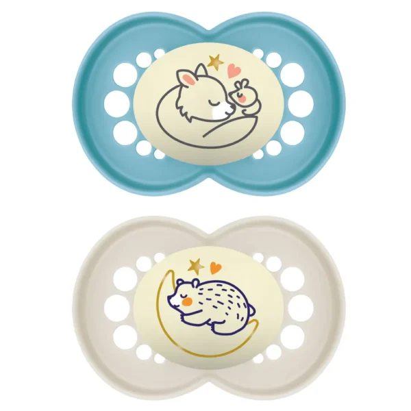 MAM Original Night Soother 6M+ Boy 2pk